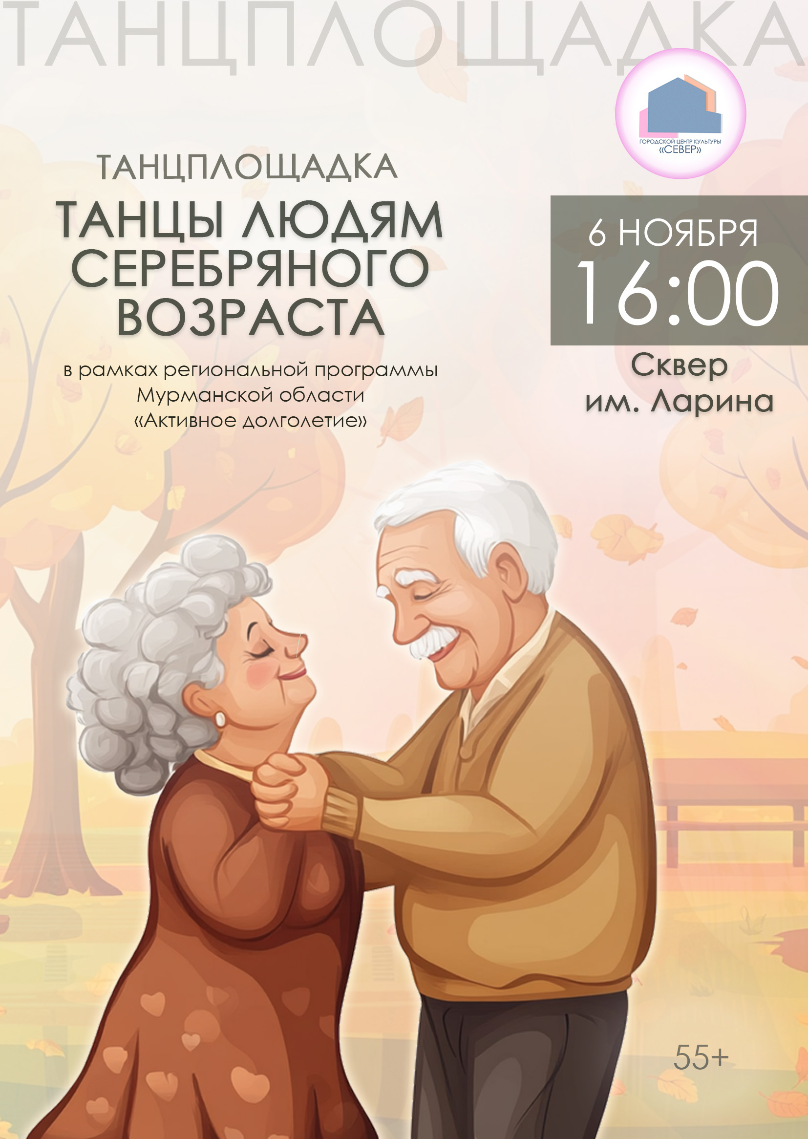 Танцплощадка «Танцы людям серебряного возраста», в рамках акции «Активное долголетие»